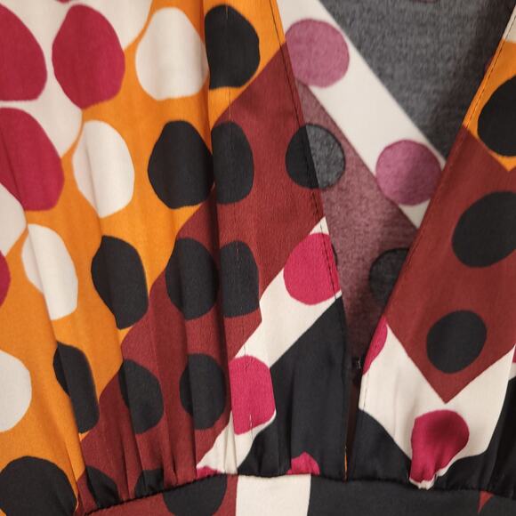 ZARA Dot Matrix Multicolor Print Midi Long Dress, Size: XS - Picture 13 of 16